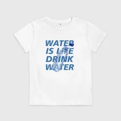 Детская футболка хлопок Water drink