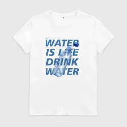 Женская футболка хлопок Water drink