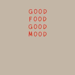 Мужской свитшот хлопок Good food good mood - фото 2