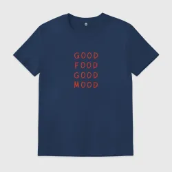 Мужская футболка хлопок Good food good mood