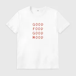 Мужская футболка хлопок Good food good mood
