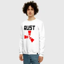 Мужской свитшот хлопок Rust black red - фото 2