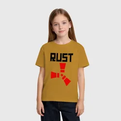 Детская футболка хлопок Rust black red - фото 2
