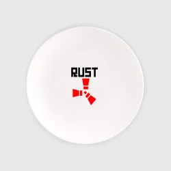 Тарелка Rust black red