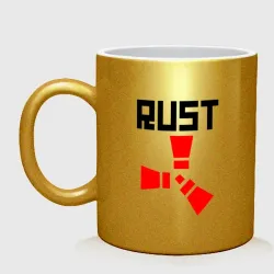 Кружка керамическая Rust black red