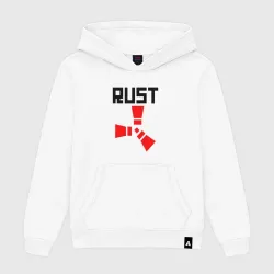 Мужская толстовка хлопок Rust black red