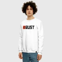Мужской свитшот хлопок Rust чёрный - фото 2