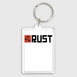Брелок прямоугольный 35*50 Rust чёрный