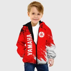 Детская куртка 3D Yamaha racing red брызги красок - фото 2