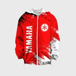 Детская куртка 3D Yamaha racing red брызги красок