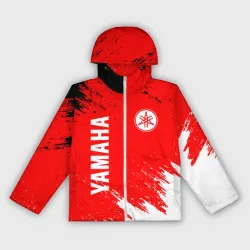 Женская ветровка 3D Yamaha racing red брызги красок