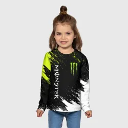 Детский лонгслив 3D Monster energy брызги красок экстрим - фото 5