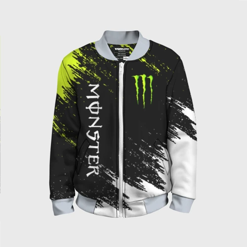 Детский бомбер 3D Monster energy брызги красок экстрим