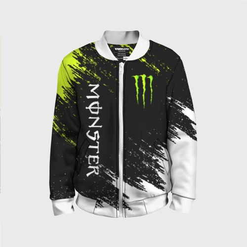 Детский бомбер 3D Monster energy брызги красок экстрим