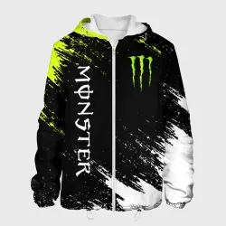 Мужская куртка 3D Monster energy брызги красок экстрим