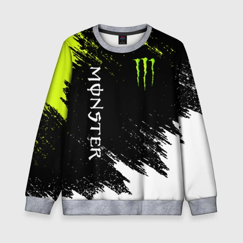 Детский свитшот 3D Monster energy брызги красок экстрим