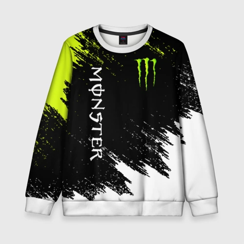 Детский свитшот 3D Monster energy брызги красок экстрим