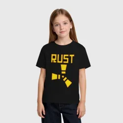 Детская футболка хлопок Огненный логотип Rust - фото 2