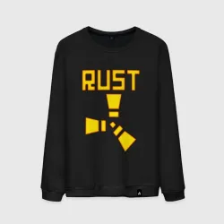 Мужской свитшот хлопок Огненный логотип Rust