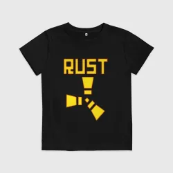Детская футболка хлопок Огненный логотип Rust