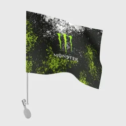Флаг для автомобиля Monster energy брызги красок токсик