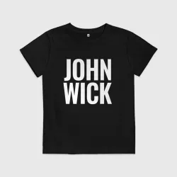Детская футболка хлопок John Wick лого красный