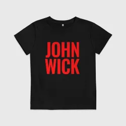 Детская футболка хлопок John Wick белый цвет Киану Ривз