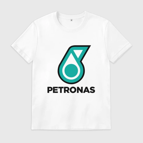 Мужская футболка хлопок Mercedes-Benz petronas logo 
