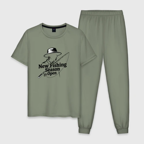 Мужская пижама хлопок New Fishing Season Open