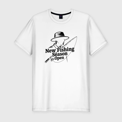 Мужская футболка хлопок Slim New Fishing Season Open