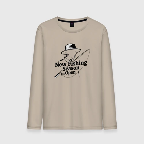 Мужской лонгслив хлопок New Fishing Season Open
