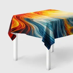 Скатерть 3D Огонь и вода