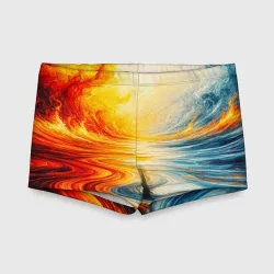 Детские купальные плавки 3D Огонь и вода