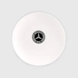 Тарелка Mercedes Benz эмблема чёрно-белая
