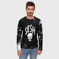 Мужской лонгслив 3D Team Sesh Bones брызги красок - фото 2