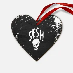 Деревянная игрушка Сердце Team Sesh Bones брызги красок