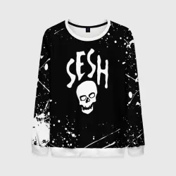 Мужской свитшот 3D Team Sesh Bones брызги красок