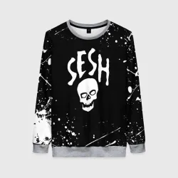 Женский свитшот 3D Team Sesh Bones брызги красок