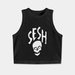 Женская укороченная майка-топ хлопок Team Sesh Bones 