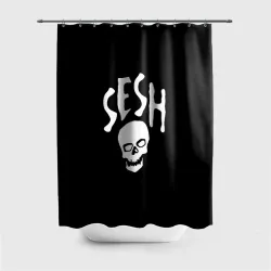 Штора 3D для ванной Bones team sesh 
