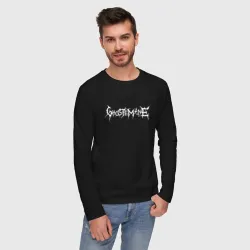 Мужской лонгслив хлопок Ghostemane white logo - фото 2
