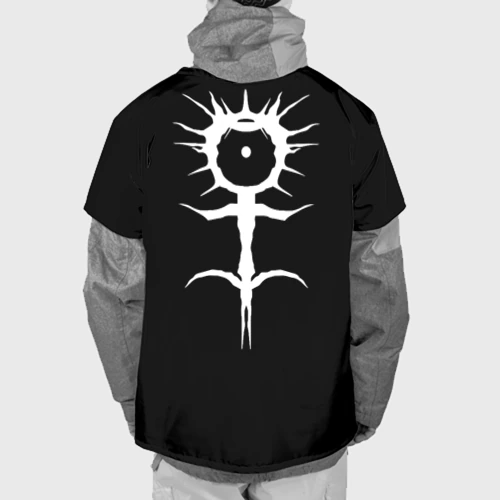 Накидка на куртку 3D Ghostemane Меркурий знак на спине