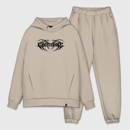 Мужской костюм oversize хлопок Ghostemane black logo