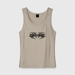 Женская майка хлопок Ghostemane black logo