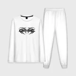 Мужская пижама с лонгсливом хлопок Ghostemane black logo