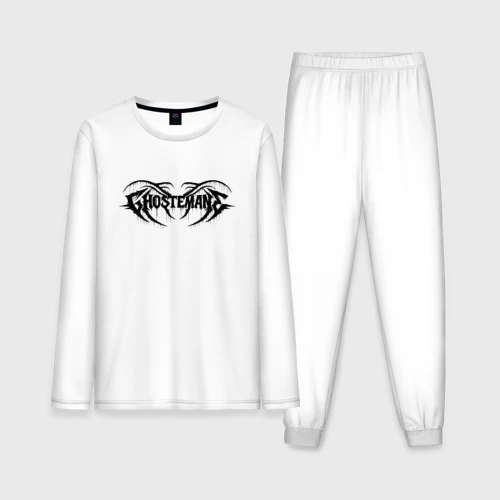 Мужская пижама с лонгсливом хлопок Ghostemane black logo
