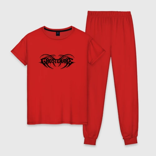 Женская пижама хлопок Ghostemane black logo