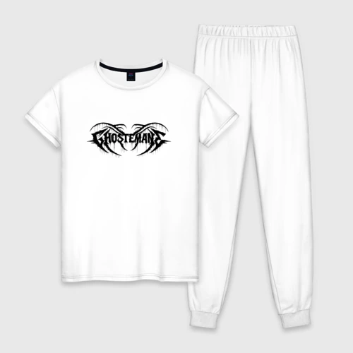 Женская пижама хлопок Ghostemane black logo