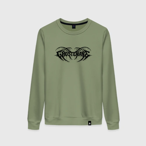 Женский свитшот хлопок Ghostemane black logo