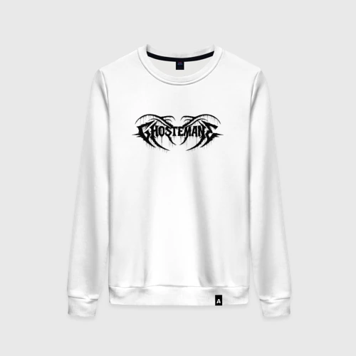 Женский свитшот хлопок Ghostemane black logo